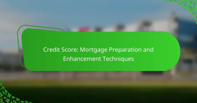 Credit Score: Mortgage Preparation and Enhancement Techniques