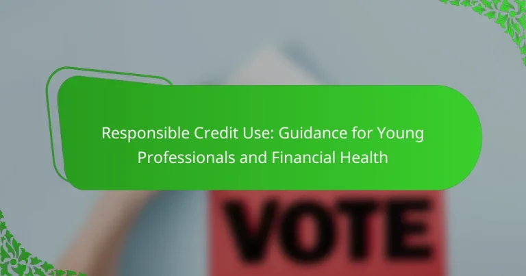 Responsible Credit Use: Guidance for Young Professionals and Financial Health